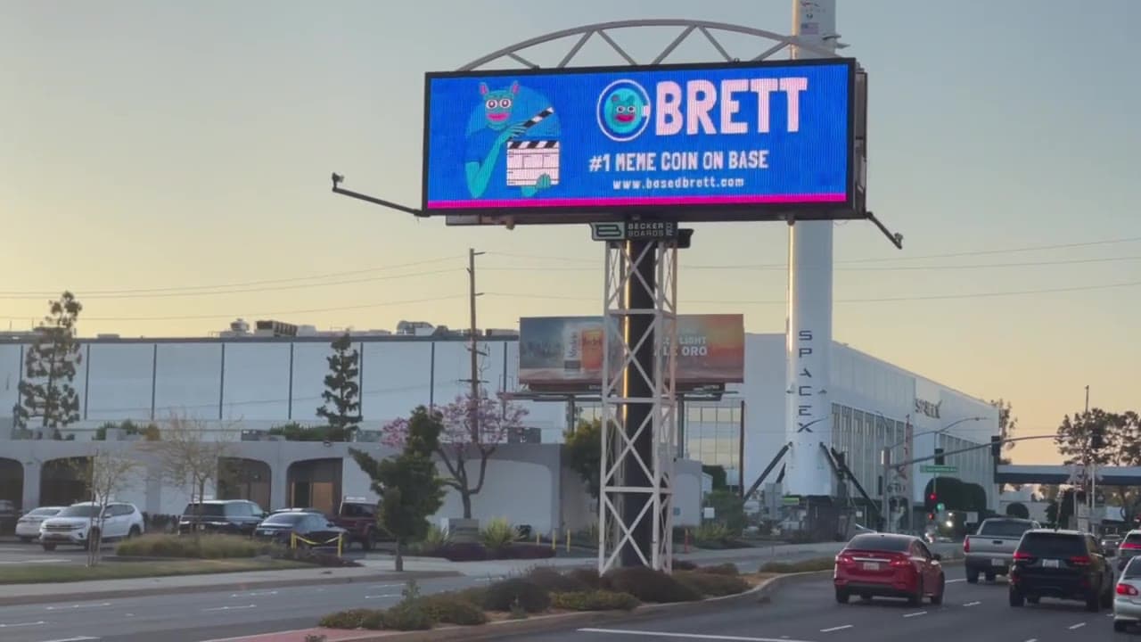 Crypto Brett billboard advertising placement